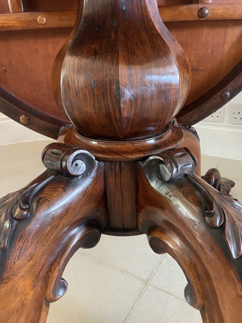 Exceptional Quality Antique Victorian Rosewood Centre/Dining Table - Image 12